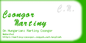 csongor martiny business card